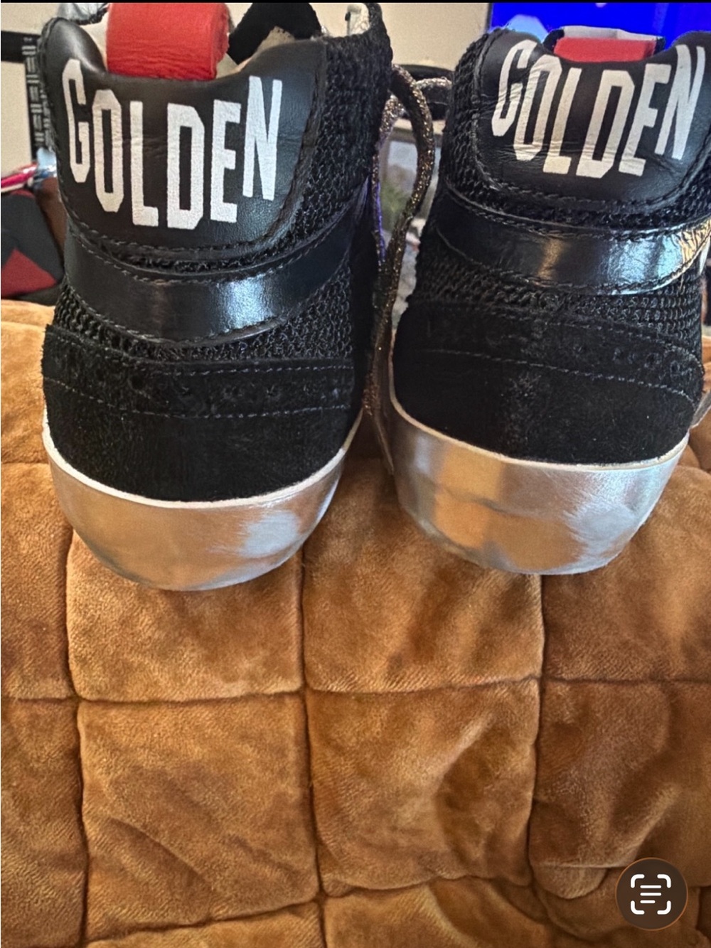 *Authenticated*Golden Goose Deep Blue Mid-Star Sneaker with Leopard star - Picture 14 of 17